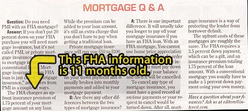 FHA MIP error in the paper