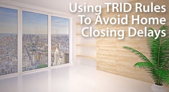 TRID imposes a 3-business day waiting period between the issuance of a Closing Disclosure and the settlement date