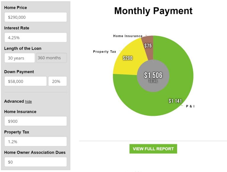 Morgage Calculator With HOA Dues Image A1