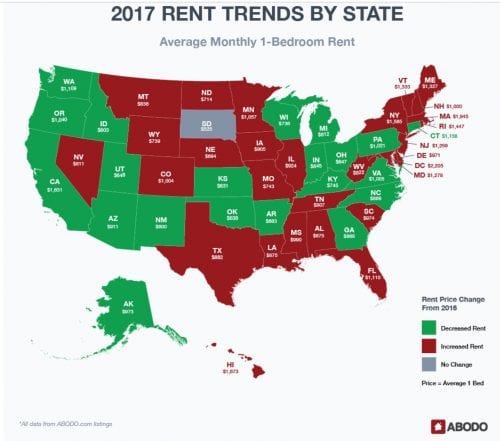 rent increases by state