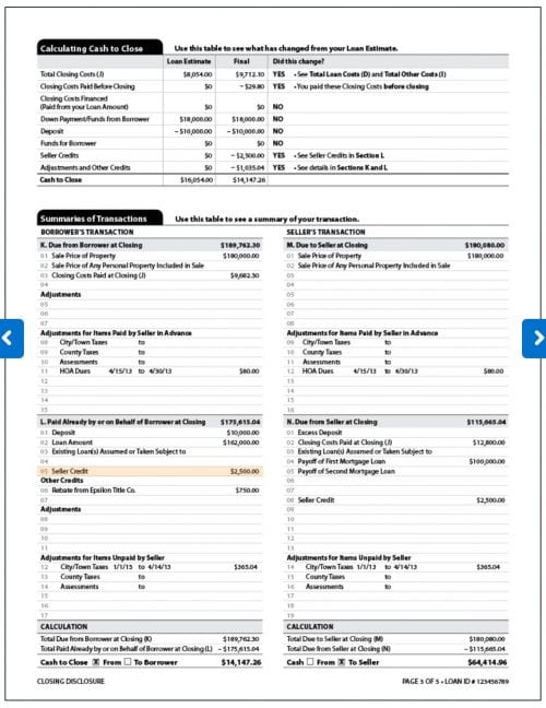 closing disclosure page 3