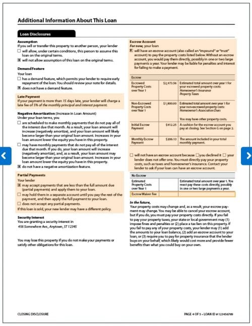 closing disclosure page 4