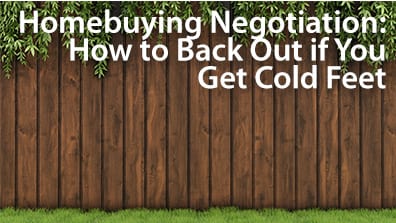 how to back out of a real estate contract